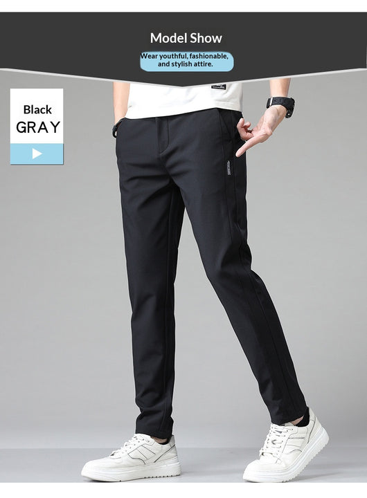Pantalones Casuales Elásticos para Hombre con Forro Polar y Tela Ice Silk - Image 22