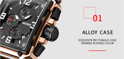 Reloj de Pulsera Cuadrado en Cuero para Hombre Estilo Vintage - Image 4