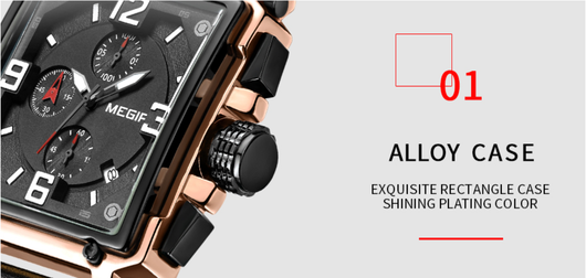 Reloj de Pulsera Cuadrado en Cuero para Hombre Estilo Vintage - Image 4