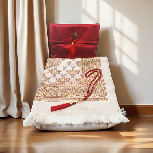 Juego de Oración Musulmán con Bolsa de Viaje - Tapete, Cuentas y Accesorios - Image 23