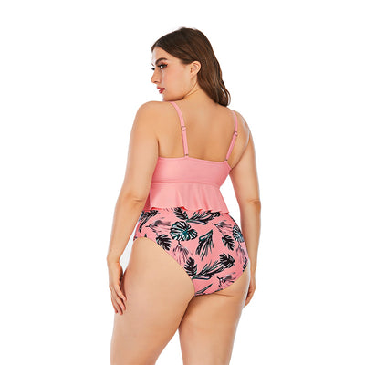 Traje de Baño Tankini Mujer Cintura Alta Triángulo Estampado - Image 10