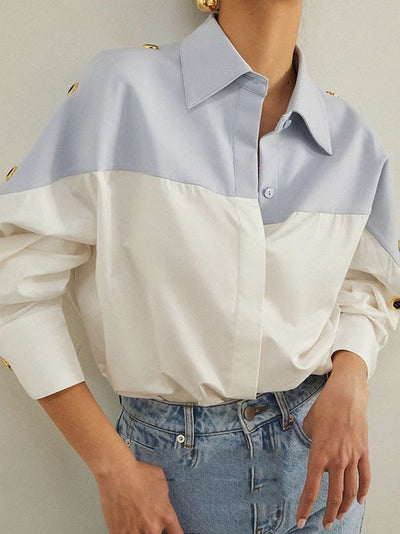Blusa Francesa de Alto Grado con Combinación de Colores - Image 18