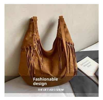 Bolsa Mensajera Retro de Gran Capacidad Tipo Dumpling para Otoño e Invierno - Image 19
