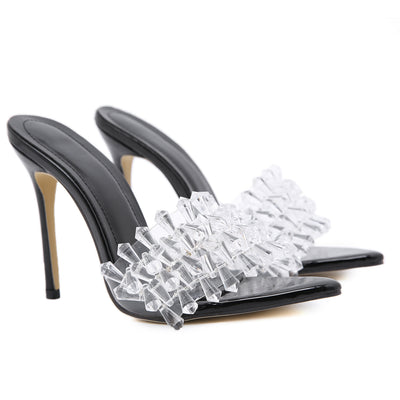 Sandalias Stiletto con Pedrería para Mujer - Diseño Elegante Boca de Pez - Image 5