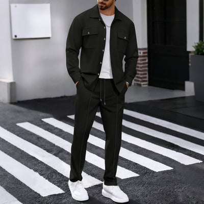 Conjunto de Dos Piezas: Cardigan y Pantalón Acanalado de Manga Larga - Image 19