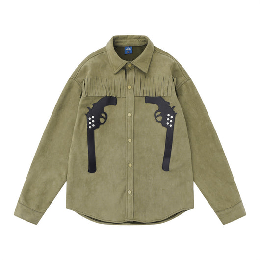 Chaqueta con Parches Bordados de Pistola - Manga Larga - Image 19