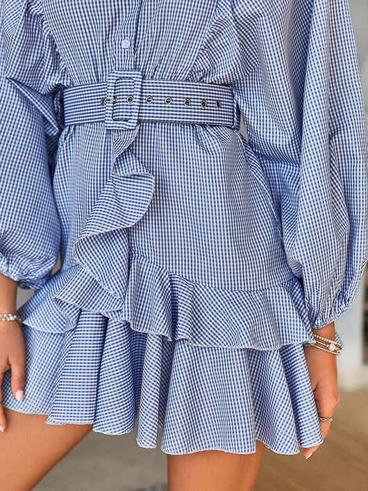 Vestido Étnico de Cintura Alta con Rayas - Image 4