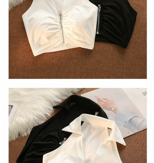 Camisola Escotada Sin Tirantes para Mujer - Estilo Americano Verano - Image 8
