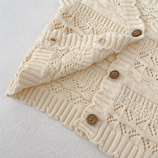 Chaleco Cardigan Tejido V-Neck para Bebés Otoño - Suéter de Punto Crochet Unisex - Image 19