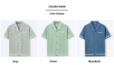 Polo Cubano de Manga Corta en Punto para Hombre - Estilo Verano - Image 15