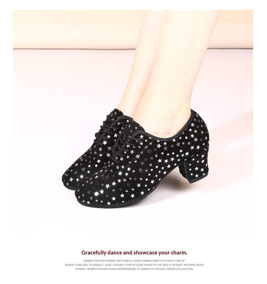 Zapatos de Danza Latina para Exterior con Diseño de Estrella y Suela de Goma - Image 8