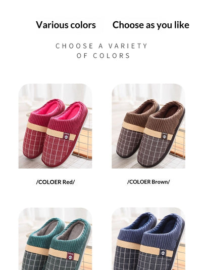 Pantuflas de Algodón para Hombre Invierno - Suela Gruesa Antideslizante - Image 7