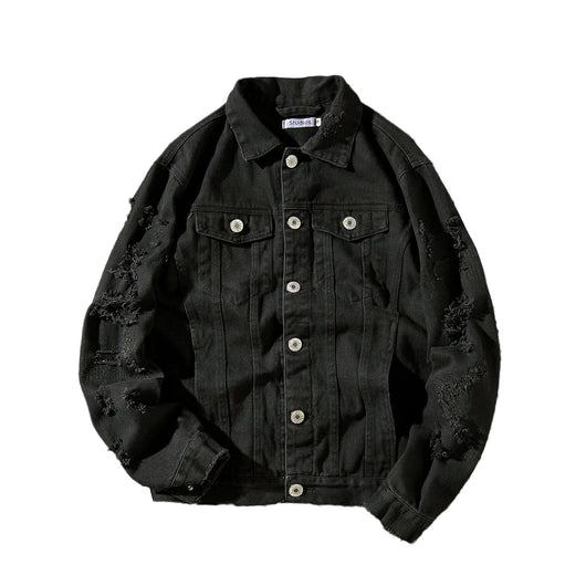 Chaqueta de Mezclilla Bordada Talla Grande para Hombre - Image 14