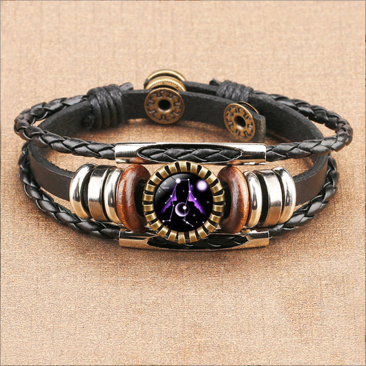 Pulsera de Cuero con Gema del Zodiaco - Image 14