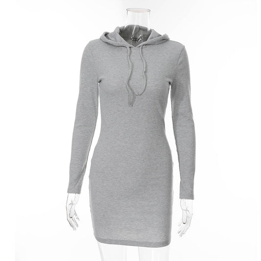 Vestido de Punto con Capucha y Efecto Adelgazante para Mujer - Image 2