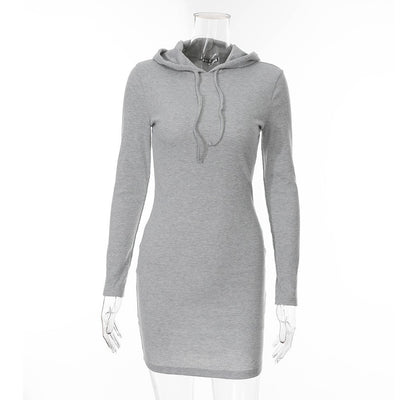 Vestido de Punto con Capucha y Efecto Adelgazante para Mujer - Image 2