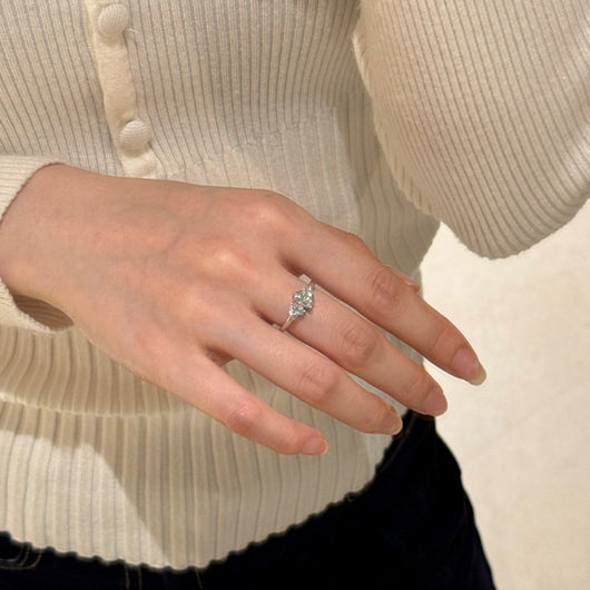 Anillo de Plata S925 Corazón Doble con Piedras Principales - Image 12