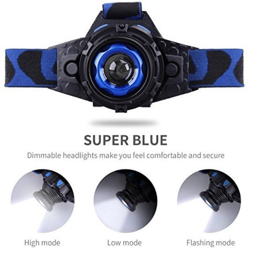 Linterna Frontal LED Recargable con Enfoque Ajustable para Camping y Ciclismo - Image 13