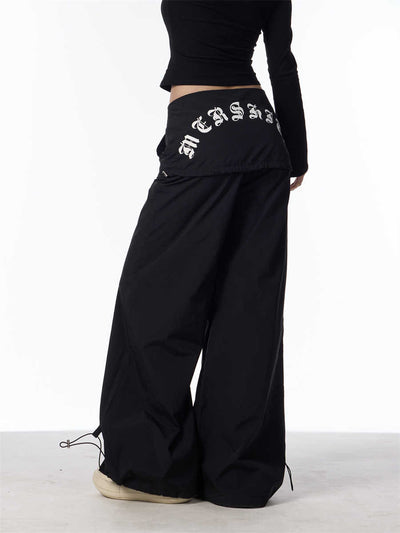 Pantalón Ancho Tipo Overol con Efecto Dos Piezas y Detalle Bandage - Image 8