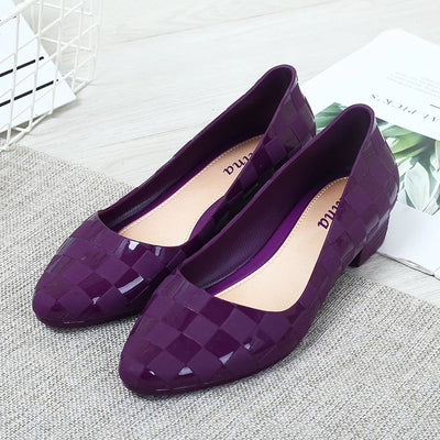 Zapatos de Punta Fina Estilo Coreano Gelatina Casual - Image 14