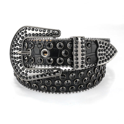 Cinturón Ancho Hip Hop con Remaches y Lentejuelas Brillantes Estilo Punk - Image 5