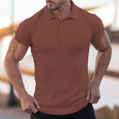 Polo Slim Fit de Algodón Mercerizado Manga Corta - Image 12