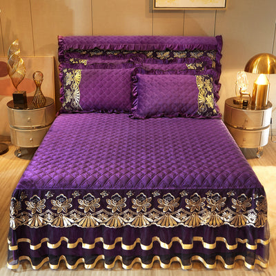 Volante de Cama de Cristal Europeo Terciopelo Grueso - Image 12