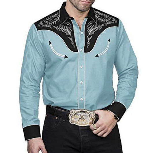 Camisa Suelta Estampada Estilo Western Americano - Image 45