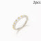 Fashion Sweet Little Ring Wild Flower Ring Two color daisy Adjustable opening 2PCS