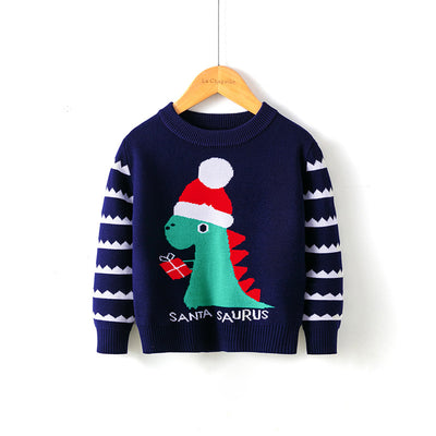 Suéter Navideño de Dinosaurio para Bebé Niño - Diseño Cartoon Otoño Invierno - Image 3