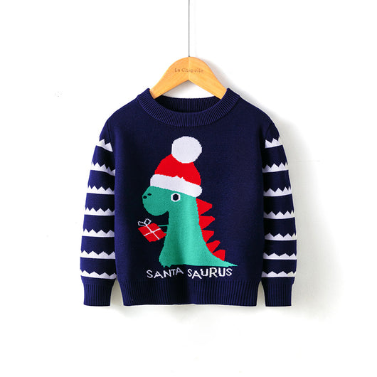 Suéter Navideño de Dinosaurio para Bebé Niño - Diseño Cartoon Otoño Invierno - Image 3