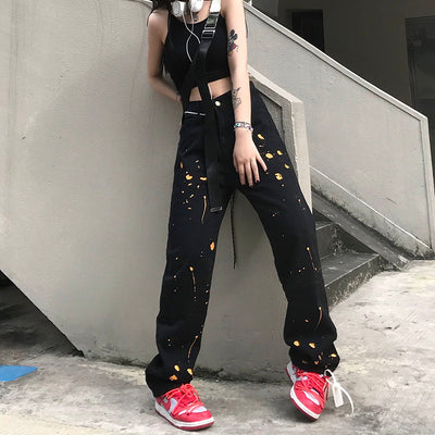 Jeans Anchos Talle Alto para Mujer Talla Grande Efecto Suelto - Image 18