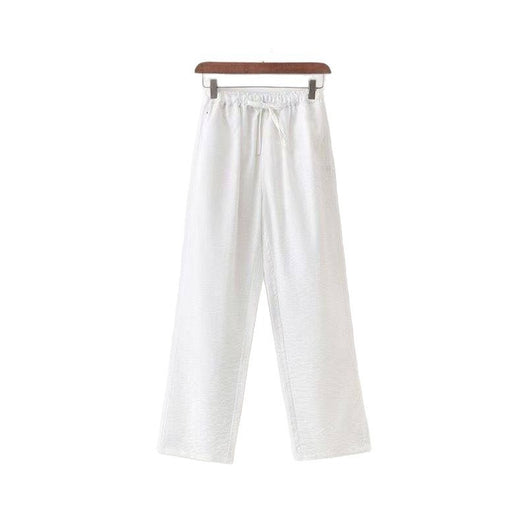 Pantalones de Lino Hombre Corte Recto Retro Sueltos - Image 5