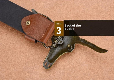 Cinturón de Cuero Genuino para Hombre con Remaches Grabados - Image 18
