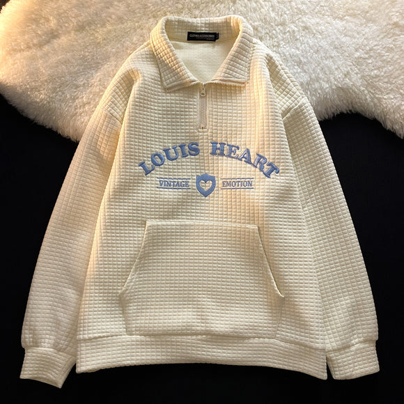 Suéter Polo Bordado para Parejas - Diseño Exclusivo para Mujer
