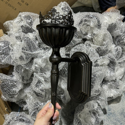 Candelabro Colgante de Hierro Forjado Negro para Decoración - Image 14