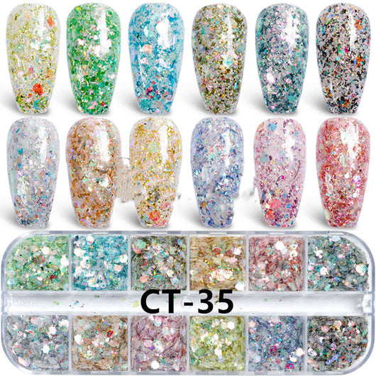Pegatinas de Uñas Láser Efecto Espejo Candy - Diseño Sinfónico Brillante - Image 13