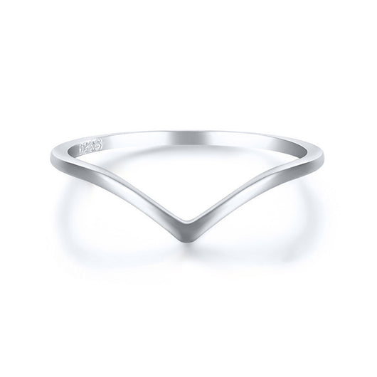 Anillo de Plata Pura Diseño V Minimalista - Image 9