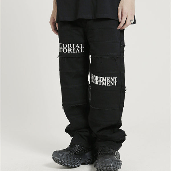Jeans Rectos Estilo Hip-hop Europeo y Americano con Capas