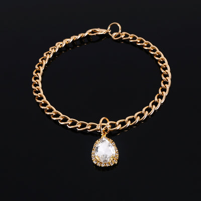 Collar de Gato con Colgante de Cristal y Diamante de Metal - Image 10