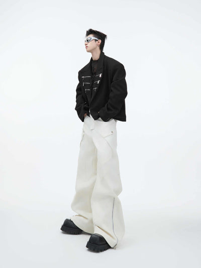 Pantalón Casual Recto con Costura Metálica - Image 10