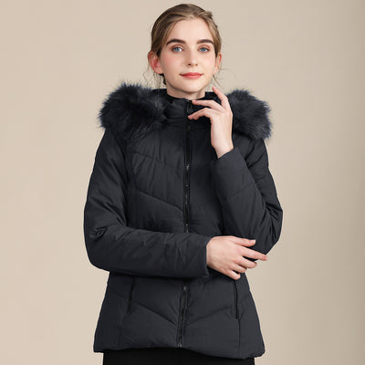 Chaqueta Acolchada de Algodón para Mujer - Cuello Alto Versátil Otoño Invierno - Image 10