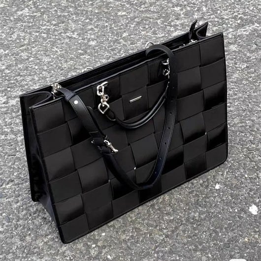 Bolso Mensajero Tejido de Gran Capacidad para Mujer - Image 10