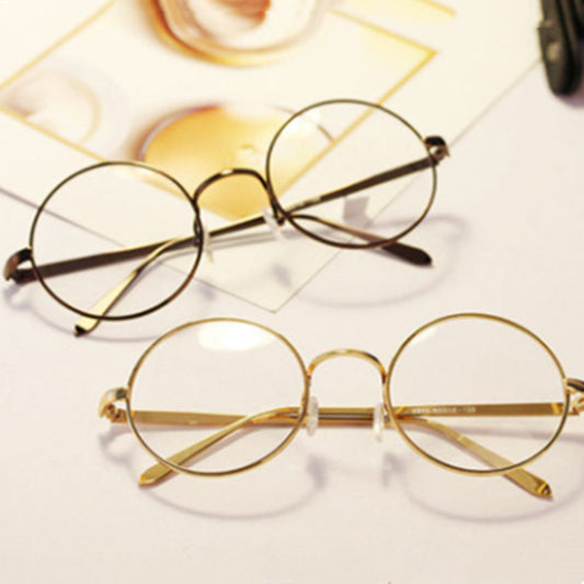 Gafas Retro Redondas de Metal con Filtro Luz Azul - Unisex