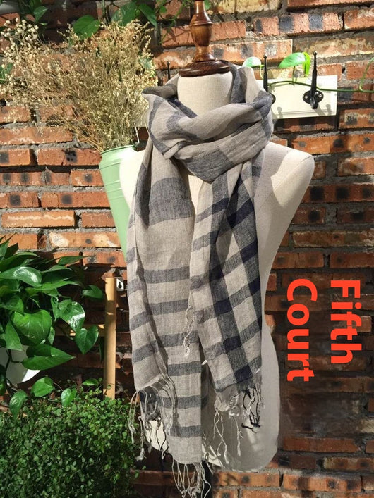 Bufanda Artística de Algodón y Lino para Mujer - Chal Largo Versátil Cuatro Estaciones - Image 7