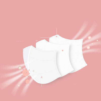 Black 3D three-dimensional disposable protective mask with ear loops, shown flat with dimensions 18cm x 13.5cm. - Image 6