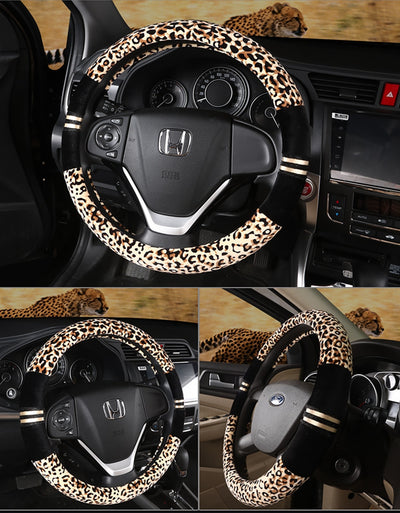 Funda Peluche para Volante de Auto Diseño Leopardo - Image 9