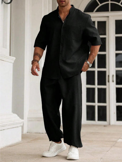 Pantalones Cortos Casuales de Algodón y Lino para Hombre - Image 14