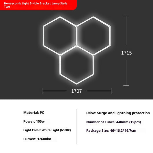 Luz LED Hexagonal para Garaje - Diseño Panal - Image 15