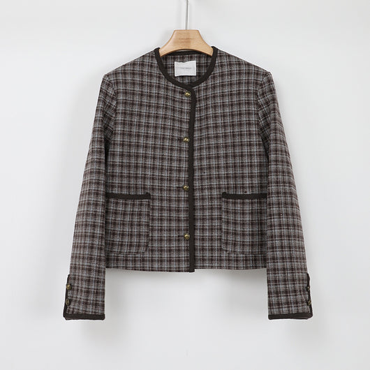 Chaqueta Larga de Cuadros Holgada con Aroma Duradero - Image 10